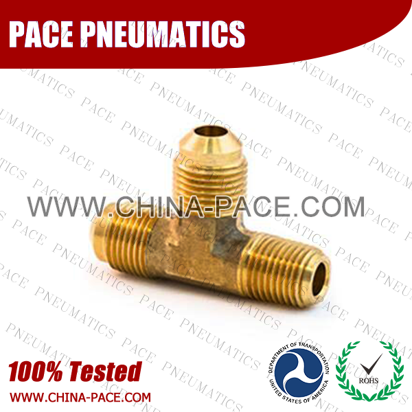Forged Male Branch Tee SAE 45 Degree Flare Fittings, Brass Pipe Fittings, Brass Air Fittings, Brass SAE 45 Degree Flare Fittings